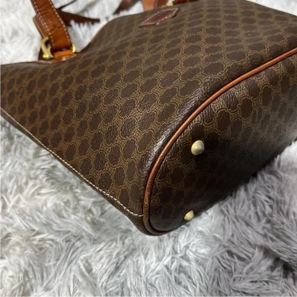 Celine Dark Brown Patterned Tote - Picture 9 of 10